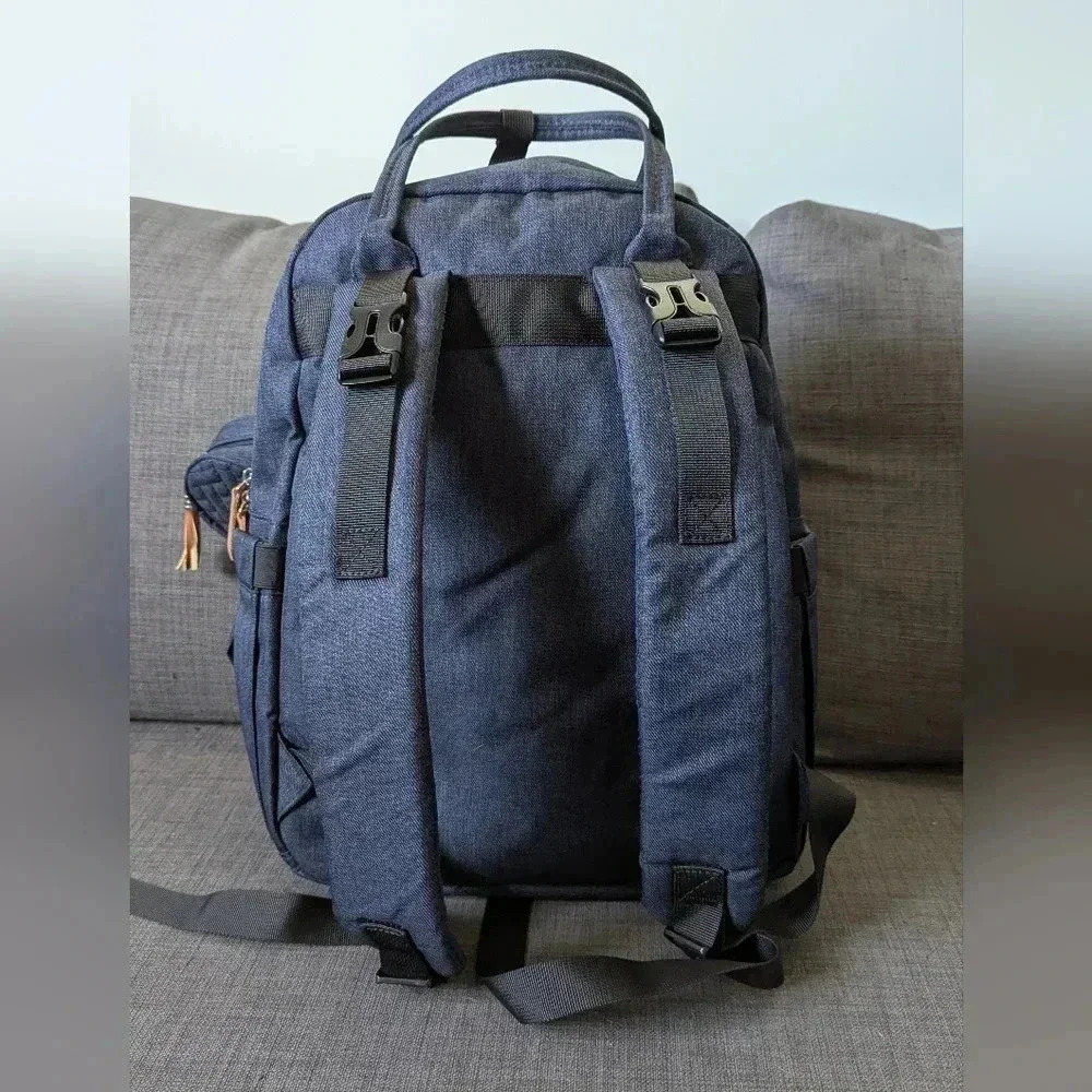 Best Diaper Backpack for Parents on the Go Navy Blue BabbleRoo Original - Picture 8 of 11